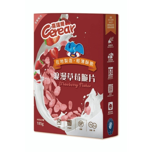 《喜瑞爾》浪漫草莓脆片 (185g)/盒(新包裝)