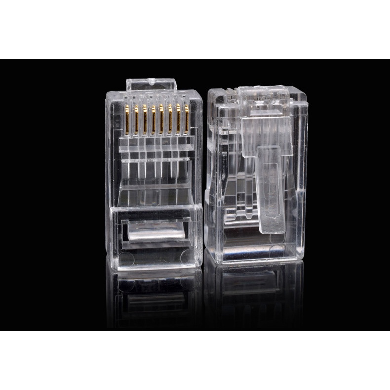 單件 CAT6 網路水晶頭 高性能水晶頭RJ45水晶頭網線頭CAT6水晶頭 50PCS 100PCS