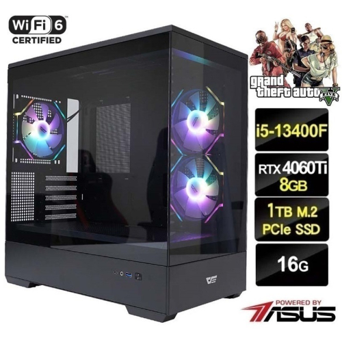 十核 I5 華碩 WIFI 雙風扇 RTX4060TI 超頻 飇16G 電競1T SSD 電腦 主機【GTA6