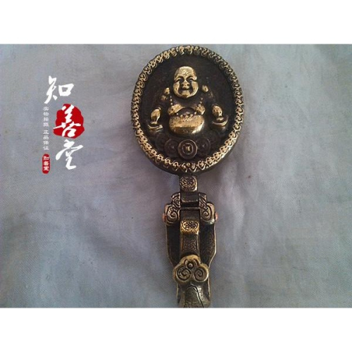 古玩雜項收藏 仿古純銅皮帶扣 黃銅雕刻 佛祖皮帶扣掛 陽剛大氣