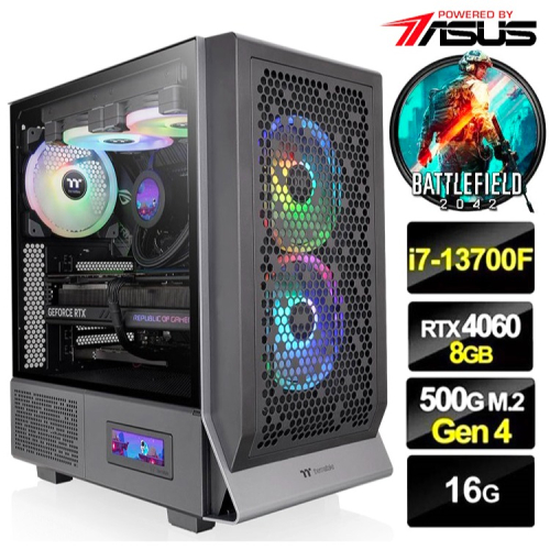16核 I7 華碩 WIFI6 超頻雙風扇 RTX4060 飇16G 電競 SSD 電腦 主機【戰地風雲