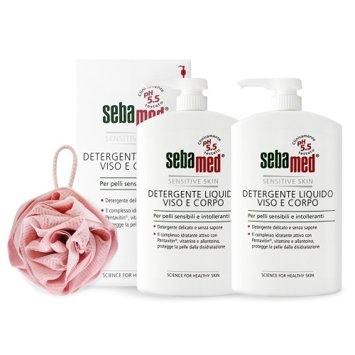 Sebamed 潔膚露1000ml-國際航空版x2贈玫瑰沐浴球(一單最多限購2組，超過請拆單)