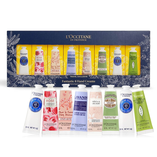 L＇OCCITANE 歐舒丹 經典護手霜禮盒組(30mlX8)[乳油木X2+玫瑰+櫻花+薰衣草+橙花&蘭花+杏仁+馬鞭草