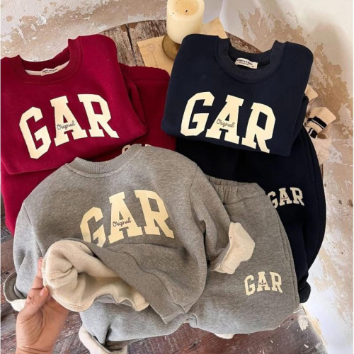 兒童加絨加厚長袖長褲套裝