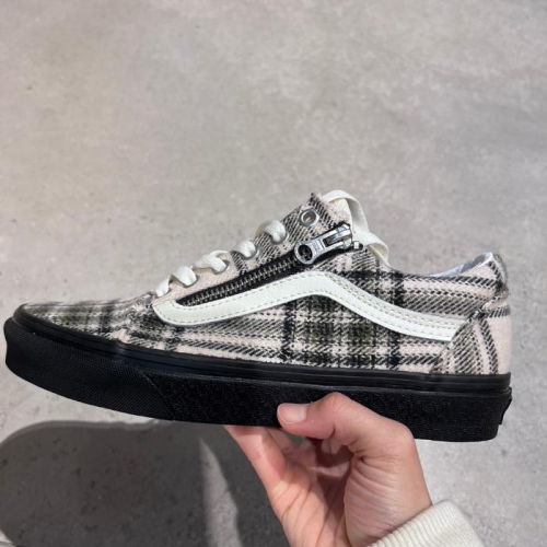 [unclev1966] Vans Old Skool 黑灰 學院風 拉鍊 個性 百搭 日系 男女款 滑板鞋