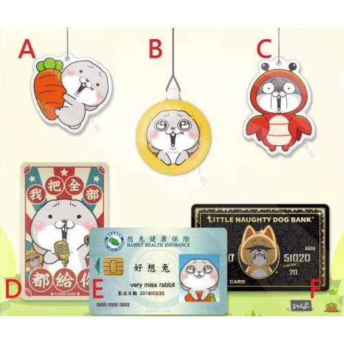 好想兔悠遊卡 四款可挑 蘿蔔好吃、后里蟹、嚨吼你、小賤狗