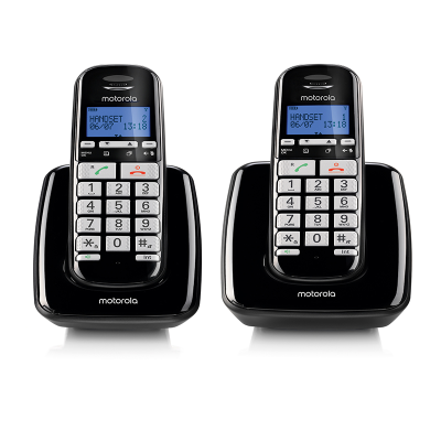Motorola S3002 黑 大字鍵DECT無線雙機