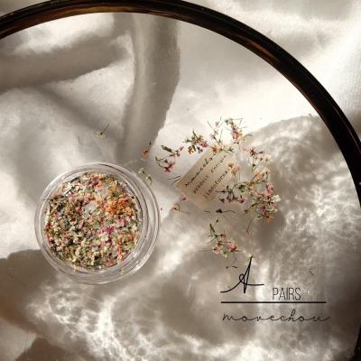 日系ins新款混色蕾絲花 乾花 干花 油畫風 混合小干花碎花押花美甲DIY裝飾