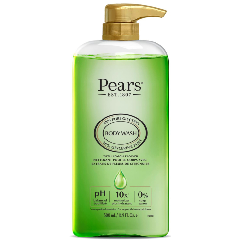 【Pears 梨牌】保濕沐浴乳-檸檬花萃(500ml)【5076】
