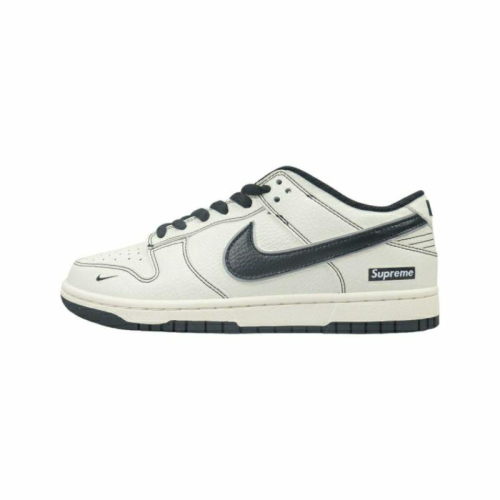 Dunk Low x Supreme 聯名款 白底黑勾/白黑 男女通用款鞋 RM2308-237