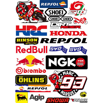 ?RON愛改精品? MotoGP 贊助商貼紙 Red Bull 本田 93 車貼 防水貼紙 車身貼紙 (現貨24H出貨)