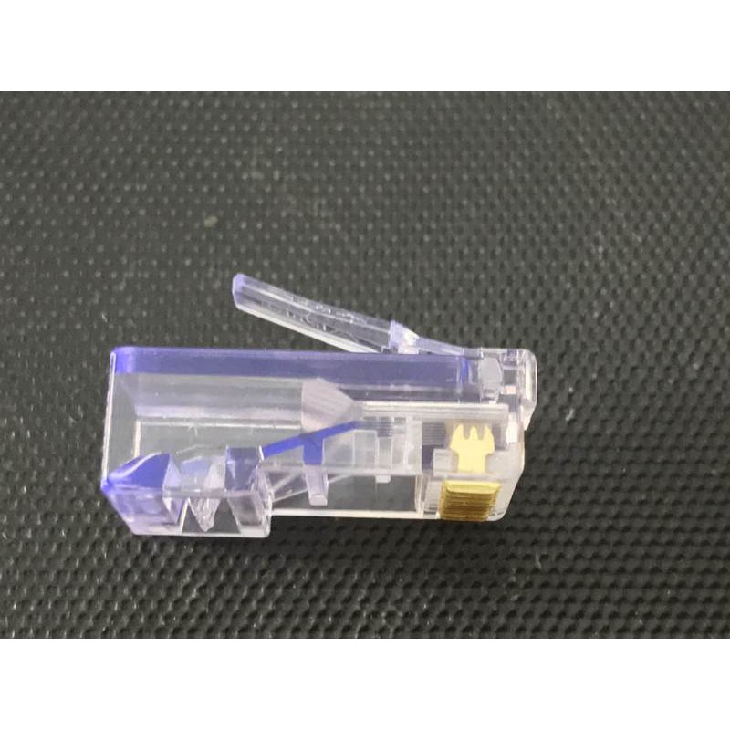 現貨 鍍銅片 RJ-45網路線3叉水晶接頭 RJ45網路線接頭 8P8C網路水晶頭 100顆 100PCS
