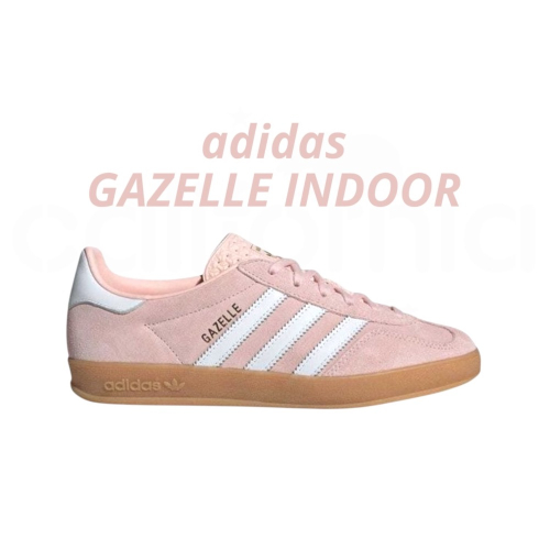 ?adidas GAZELLE INDOOR 休閒鞋 IH5484 粉白色｜粉紅色｜白色｜焦糖底｜皮革｜麂皮｜平底鞋