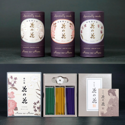 日本香堂 花之花 花の花 經典 線香 三種 試香 大盒裝 百合 玫瑰 紫羅蘭 薰香 卧香 香氛 (附香立) 〈現貨〉