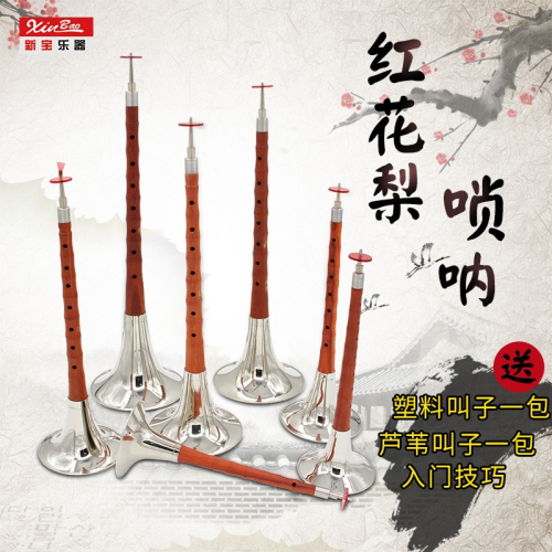 新寶嗩吶樂器紅花梨木嗩吶全套 大嗩吶 小嗩吶 初學入門專業演奏