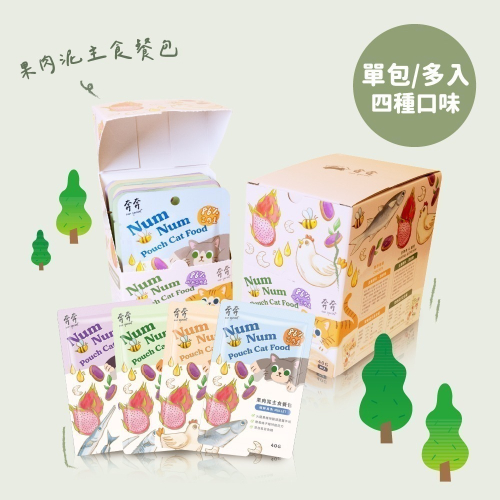 【Eco Sprint 奔奔】綜合多入組 (固定口味)｜果肉泥貓咪主食餐包｜90%高含肉量 貓主食 無膠無榖