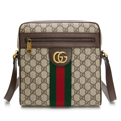 【GUCCI 古馳】 GUCCI 郵差包 (較寬) [咖] __DVSHOP 保證正貨 台灣現貨不用等